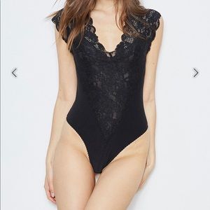 HAH Ladylike black bodysuit NWT
